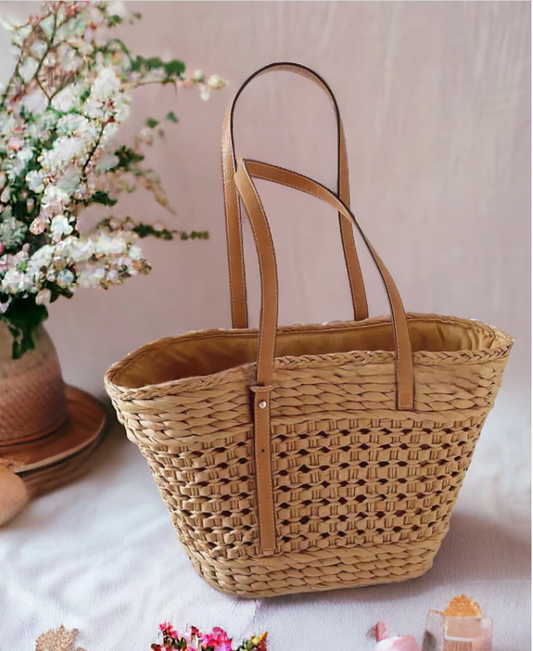 Handmade Straw Beach Bag Shoulder Bag